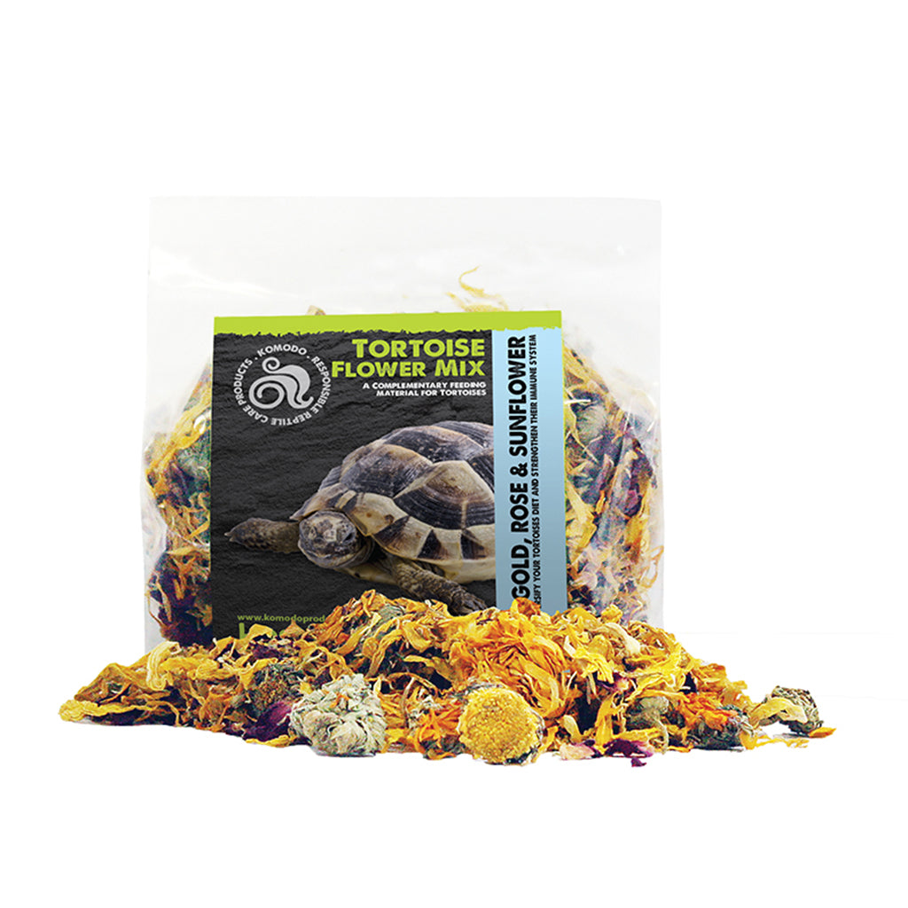 Komodo Tortoise Flower Mix, Pack Of 3, 60g - Bermondsey Exotics