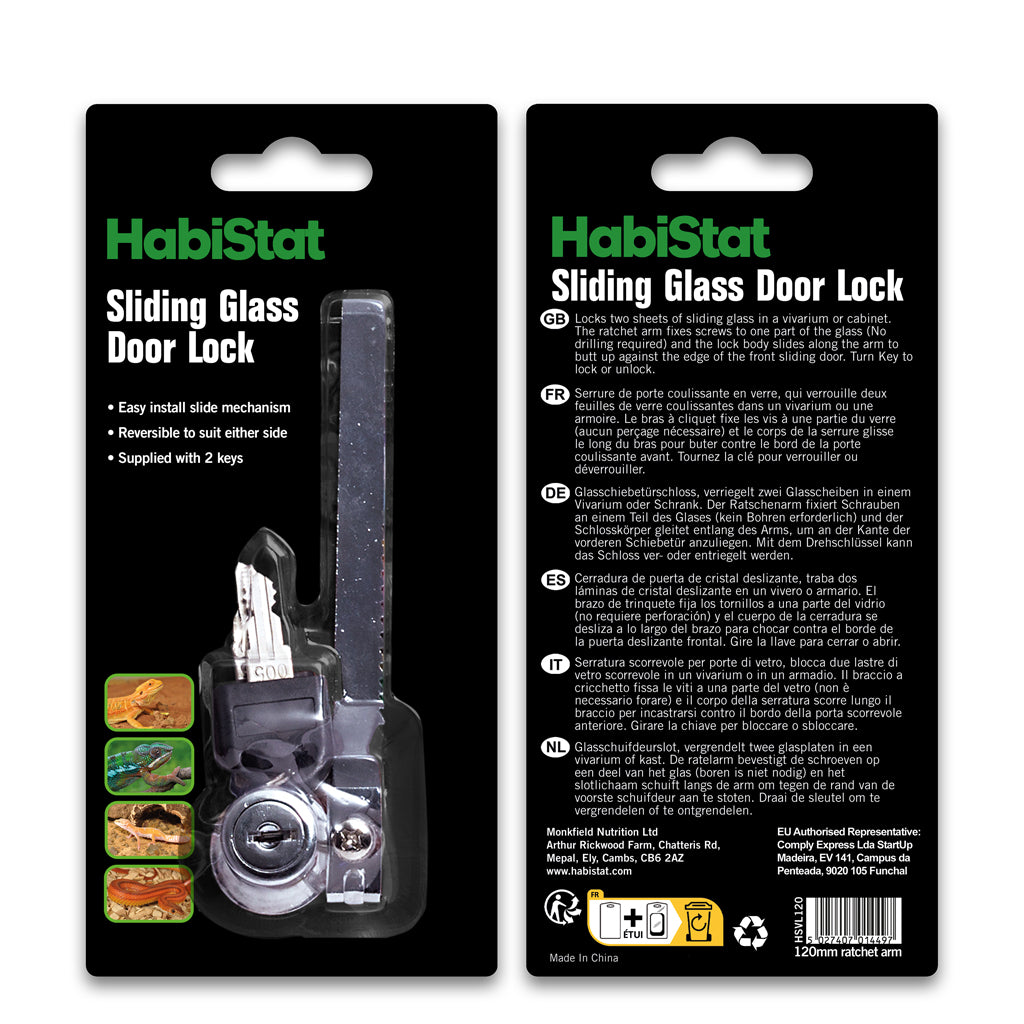 HabiStat Sliding Glass Door Lock - Bermondsey Exotics