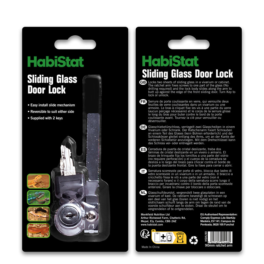 HabiStat Sliding Glass Door Lock - Bermondsey Exotics