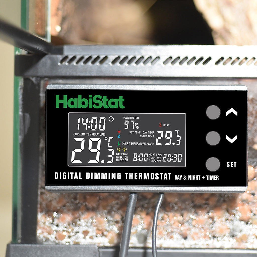 HabiStat Digital Temprature Thermostat - Day/Night Timer 600 Watt - Bermondsey Exotics