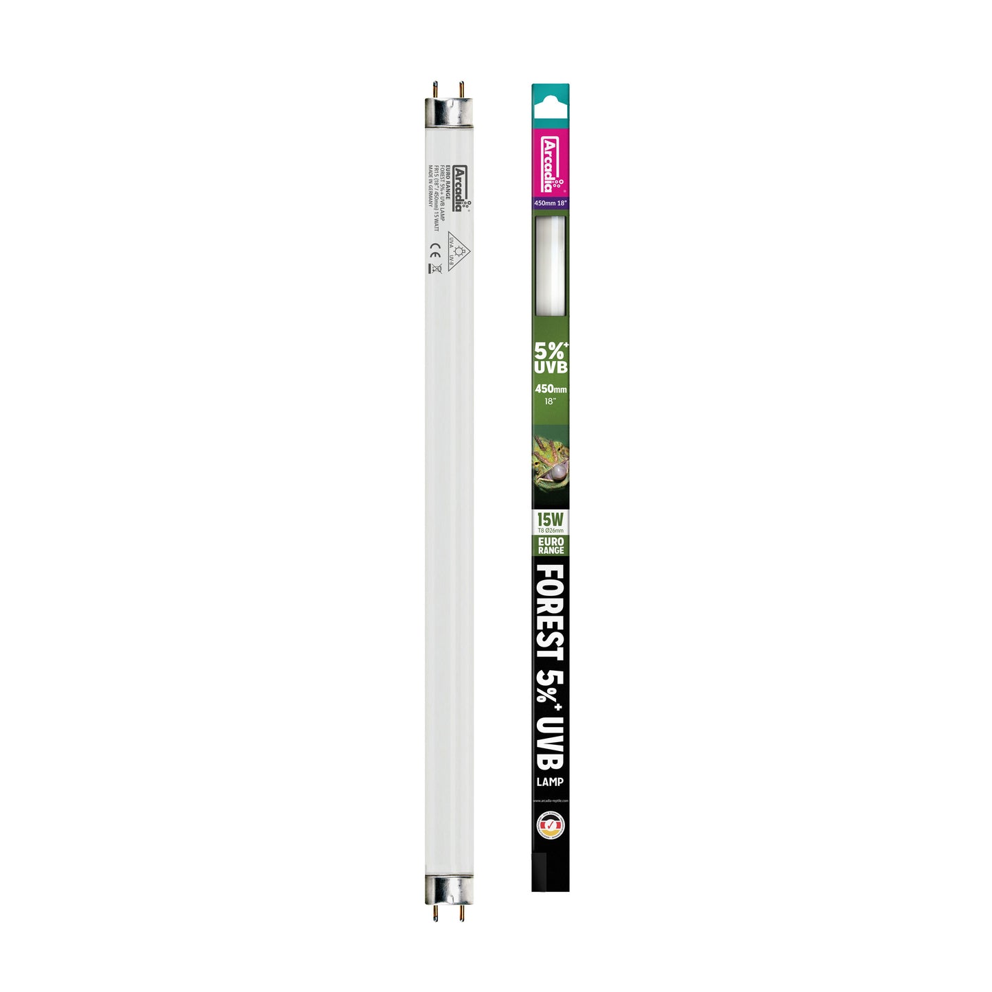 Arcadia Euro-Range Forest 5% UV Tube T8 - Bermondsey Exotics