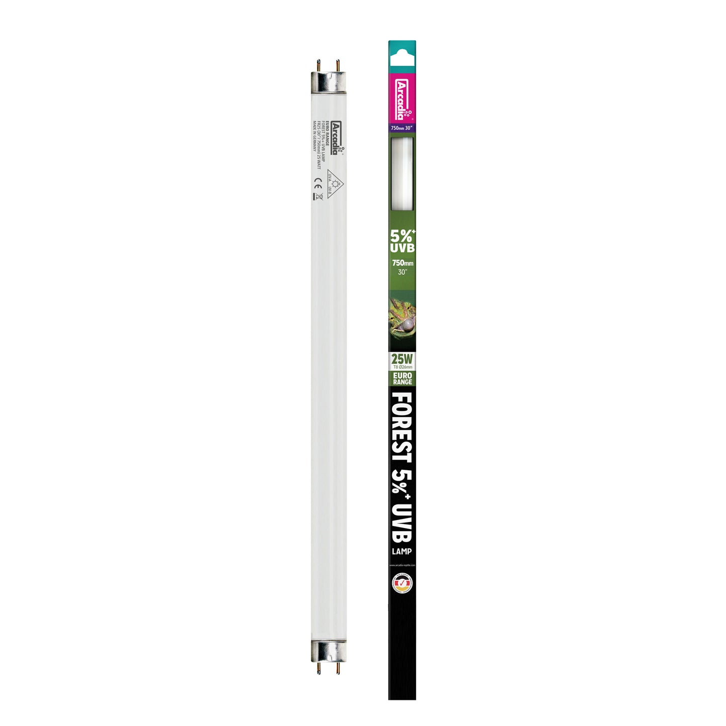 Arcadia Euro-Range Forest 5% UV Tube T8 - Bermondsey Exotics