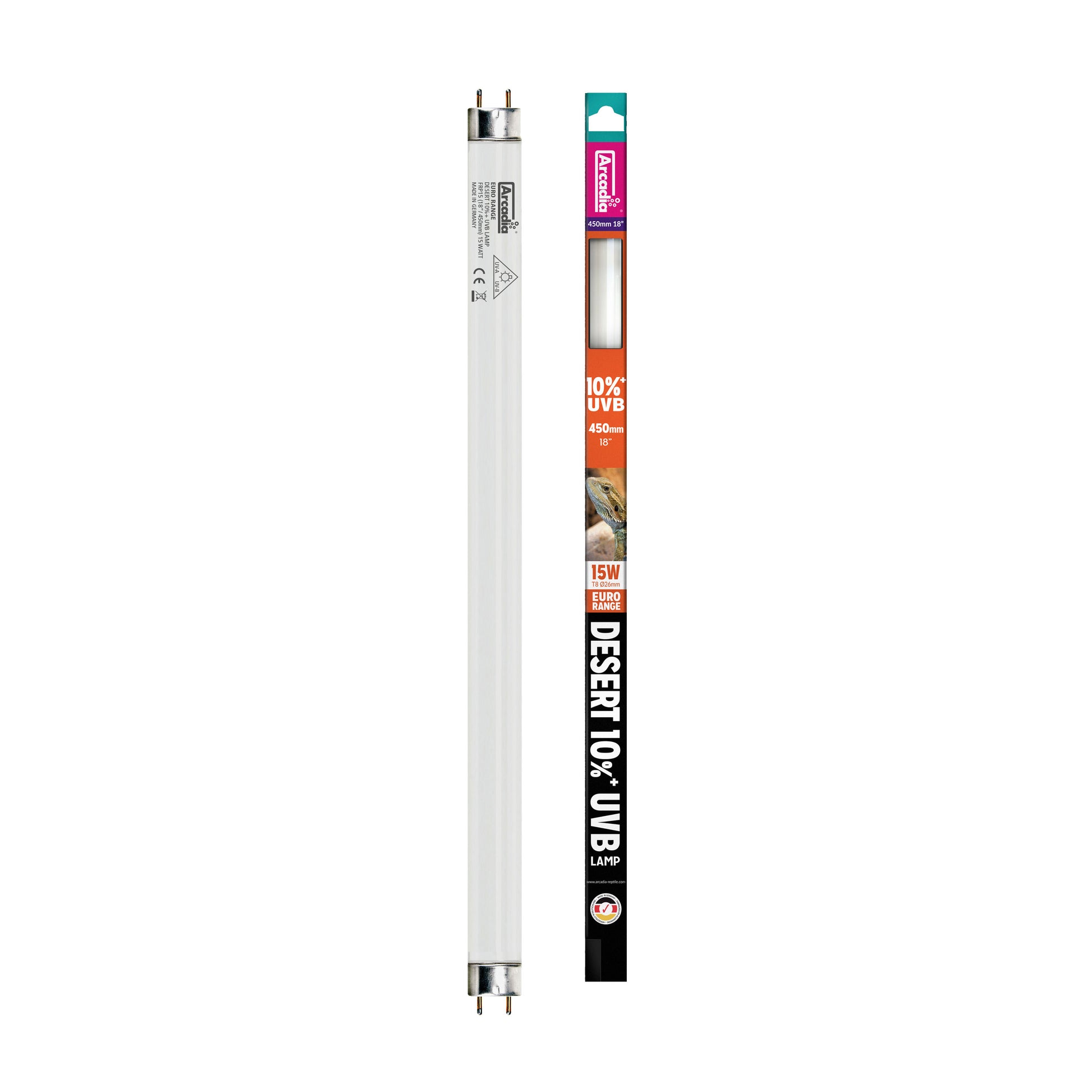 Arcadia Euro-Range Desert 10% UV Tube T8 - Bermondsey Exotics