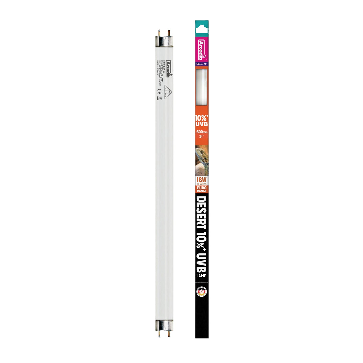 Arcadia Euro-Range Desert 10% UV Tube T8 - Bermondsey Exotics