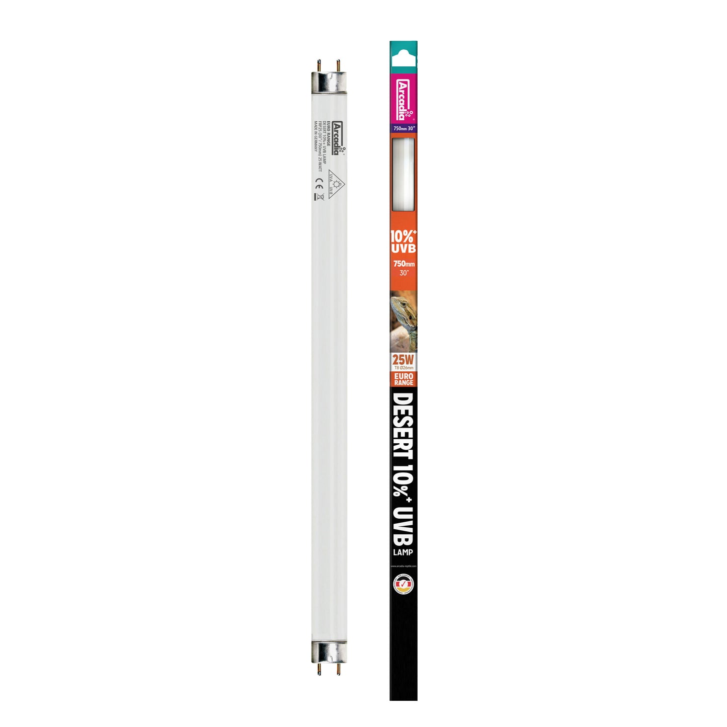 Arcadia Euro-Range Desert 10% UV Tube T8 - Bermondsey Exotics